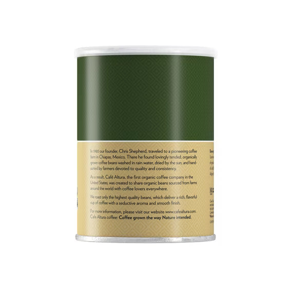 Café Altura Ground Organic Coffee, French Roast, 12 oz Can