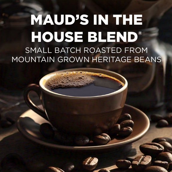 Maud's Medium Roast Coffee Pods, 18 ct, Single Serve Pods – 100% Arabica Coffee, Compatible with Keurig K Cups Maker