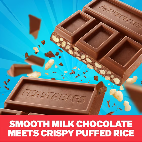 Feastables MrBeast Milk Chocolate Crunch Bar, 2.1 oz (60g), 1 Count
