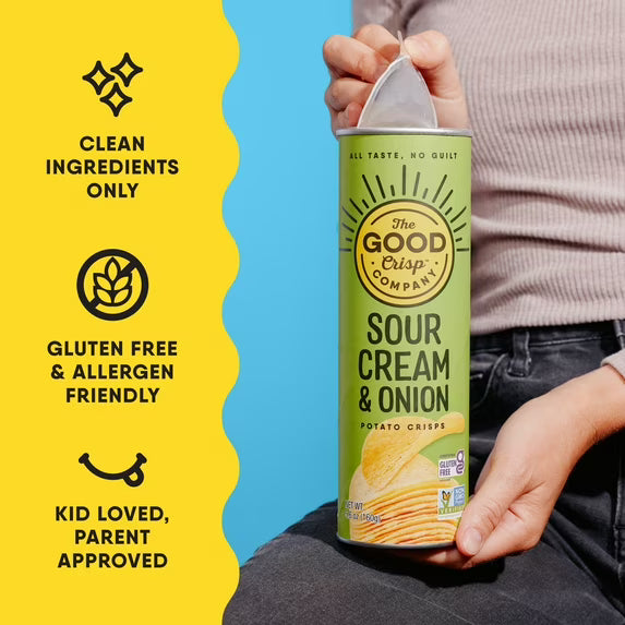 The Good Crisp Company Gluten Free Sour Cream and Onion Snack Chips, 5.6 oz