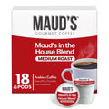Maud's Medium Roast Coffee Pods, 18 ct, Single Serve Pods – 100% Arabica Coffee, Compatible with Keurig K Cups Maker