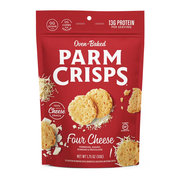 ParmCrisps Protein Four Cheese Oven-Baked Parm Crisp Cheese Crackers, 1.75 oz