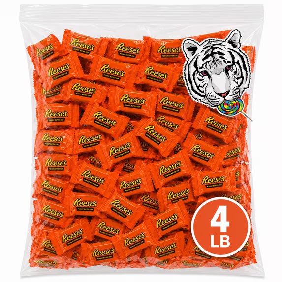REESE'S Milk Chocolate Peanut Butter Cups, 4 Lb Bulk, Individually Wrapped