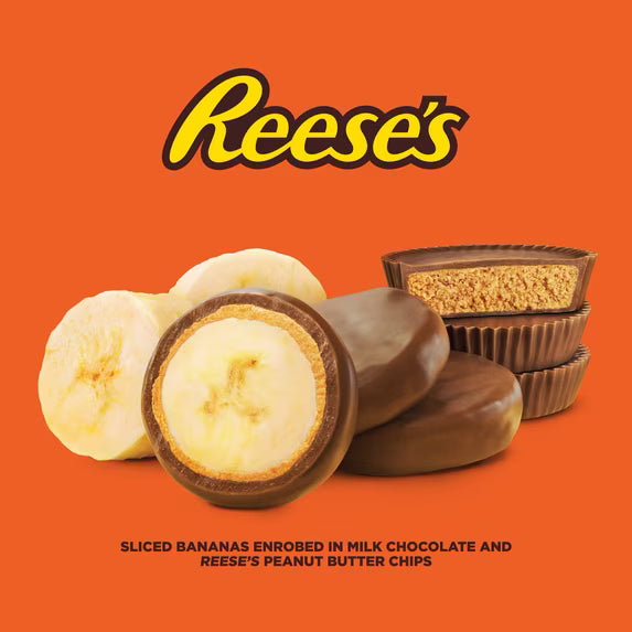 Reese’s Banana Slices in Milk Chocolate and Reese's Peanut Butter Chips, 8 oz (Frozen)