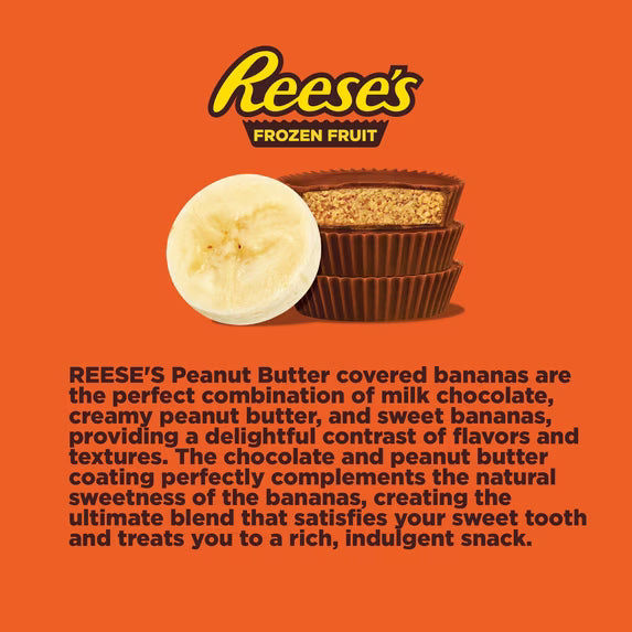 Reese’s Banana Slices in Milk Chocolate and Reese's Peanut Butter Chips, 8 oz (Frozen)