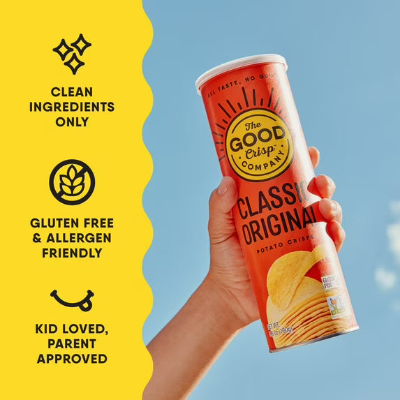 The Good Crisp Company Gluten Free Original Snack Chips in 5.6 oz Canister